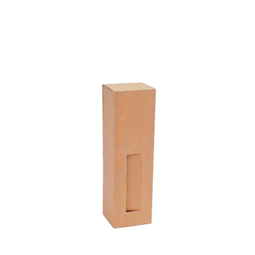 Caixa p/ 1 Garrafa c/janela XS 7x7x22 cm