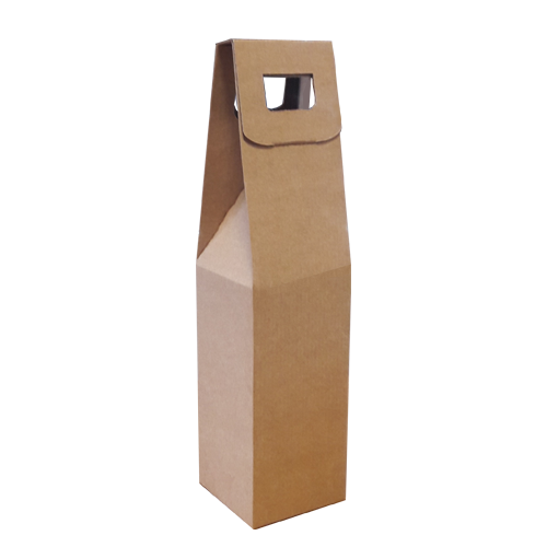 Caixa p/ 1 Garrafa de Vinho 9x9x40 cm c/ Pega