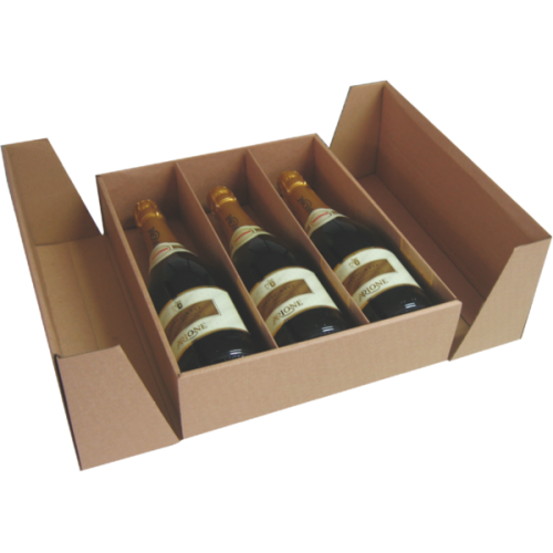 Caixa p/ 3 Garrafas de vinho 35x26x10 cm